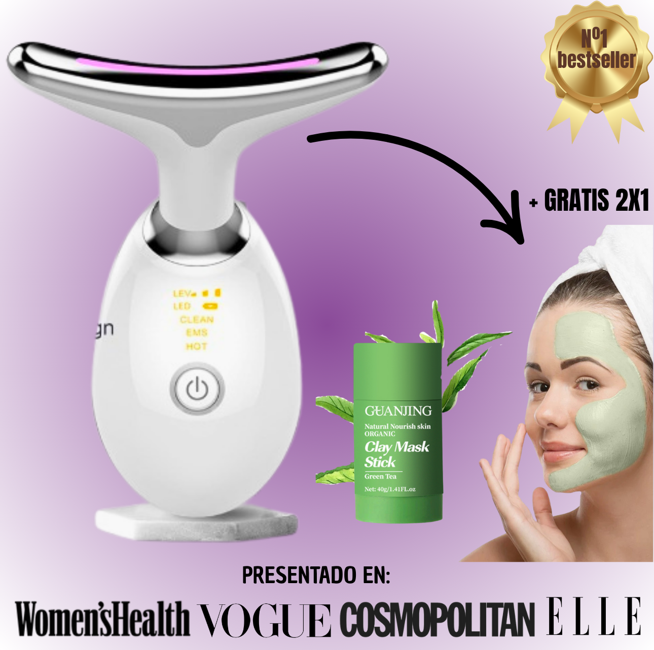 Masajeador Facial + Crema GRATÍS - EDICIÓN LIMITADA