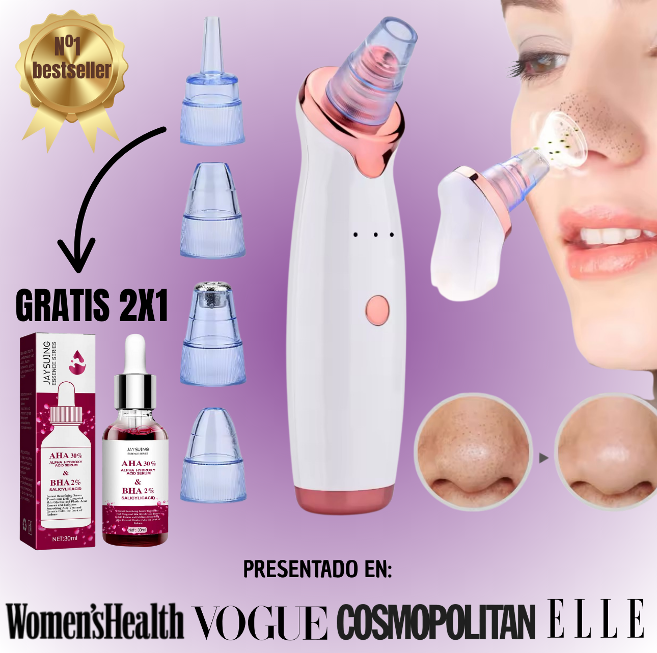 Limpiador de Puntos Negros + Serum GRATIS - EDICIÓN LIMITADA