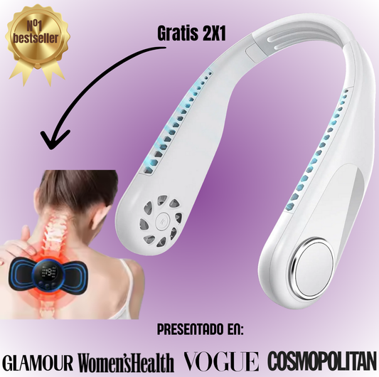 Ventilador de cuello portátil + Parche Cervical GRATIS - EDICIÓN LIMITADA